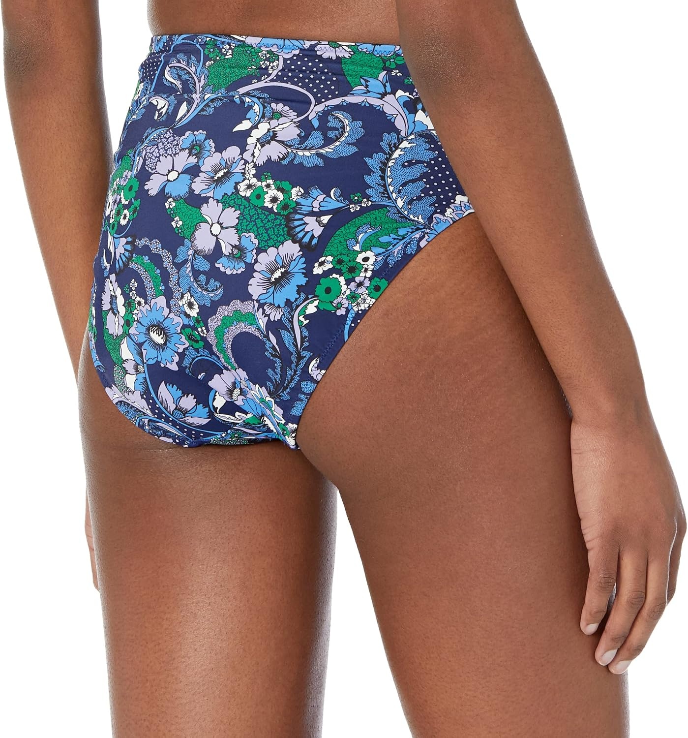 image:imageAmazon Essentials Womens High Waist High Leg Bikini BottomDeep Blue Paisley