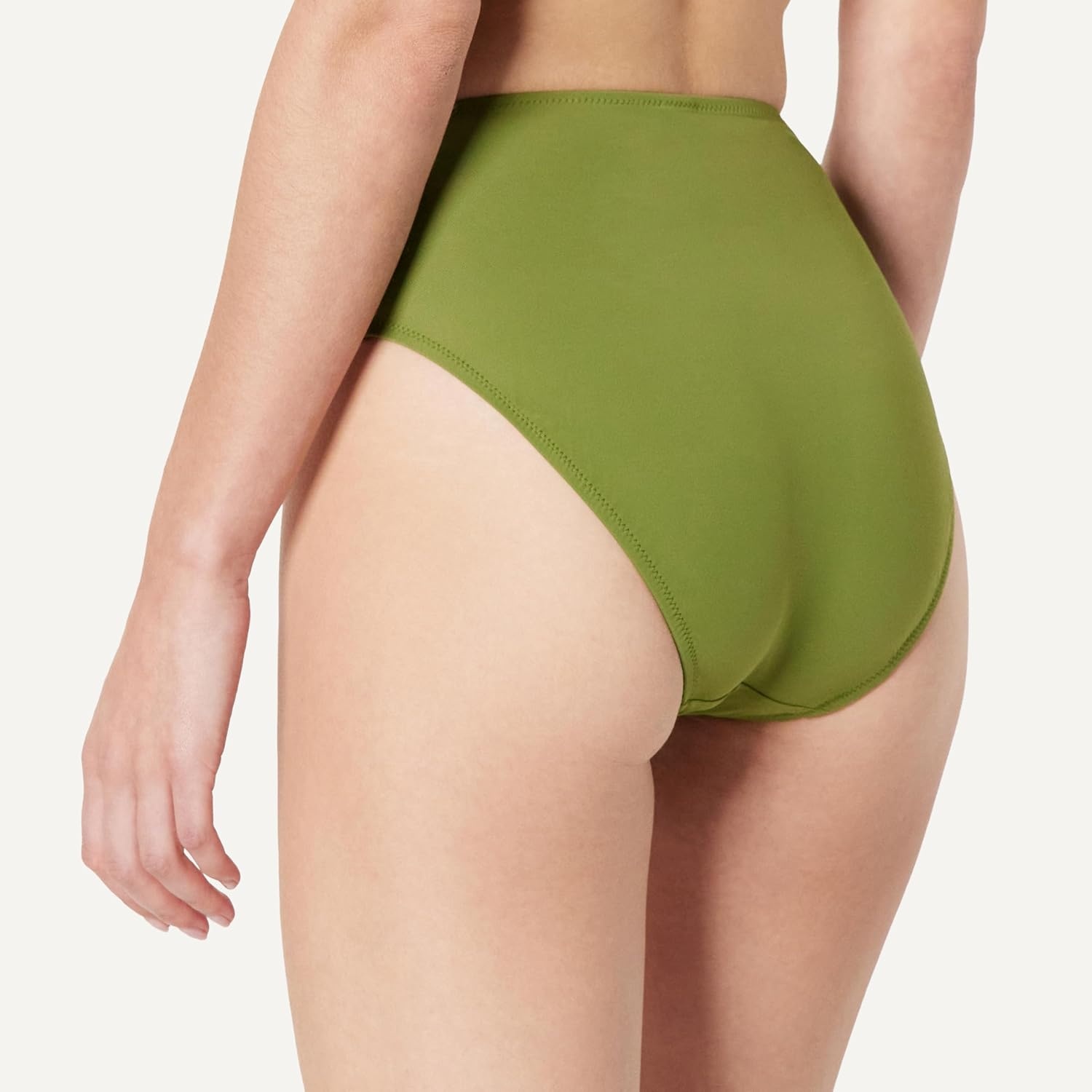 image:imageAmazon Essentials Womens High Waist High Leg Bikini BottomOlive