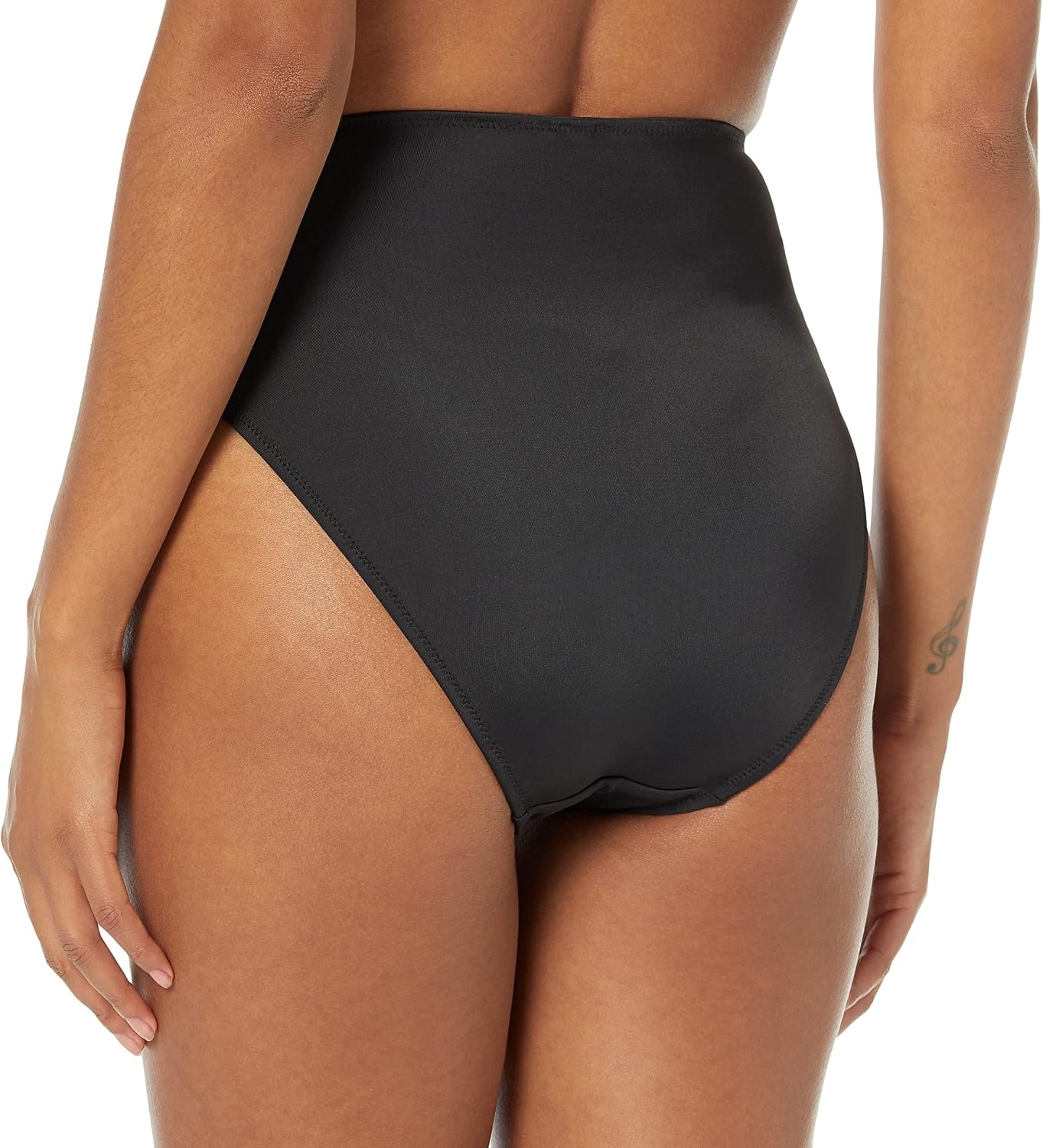 image:imageAmazon Essentials Womens High Waist High Leg Bikini BottomWashed Black