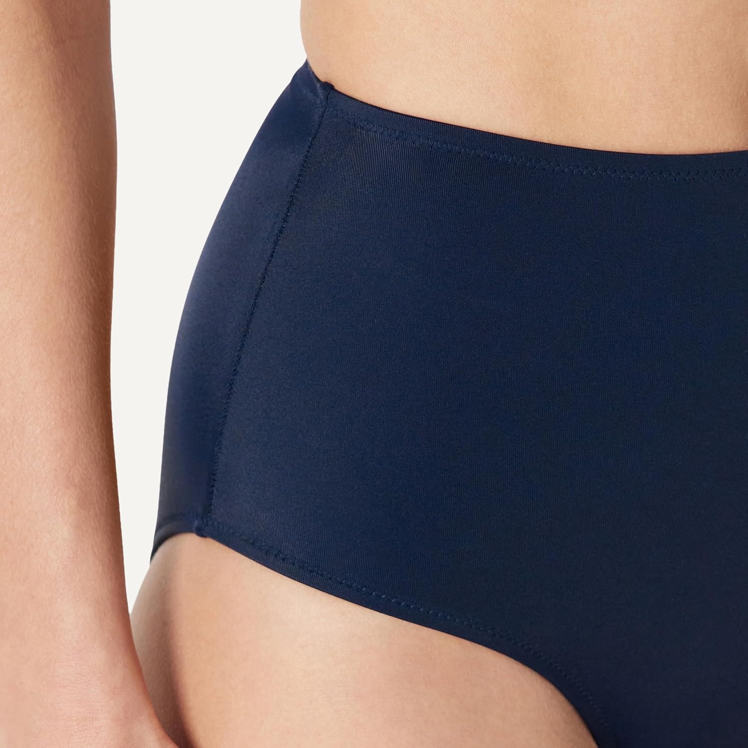 image:imageAmazon Essentials Womens High Waist Swim Bottom Available in Plus SizeNavy