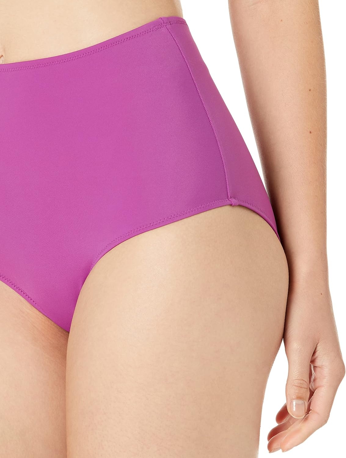 image:imageAmazon Essentials Womens High Waist Swim Bottom Available in Plus SizeViolet