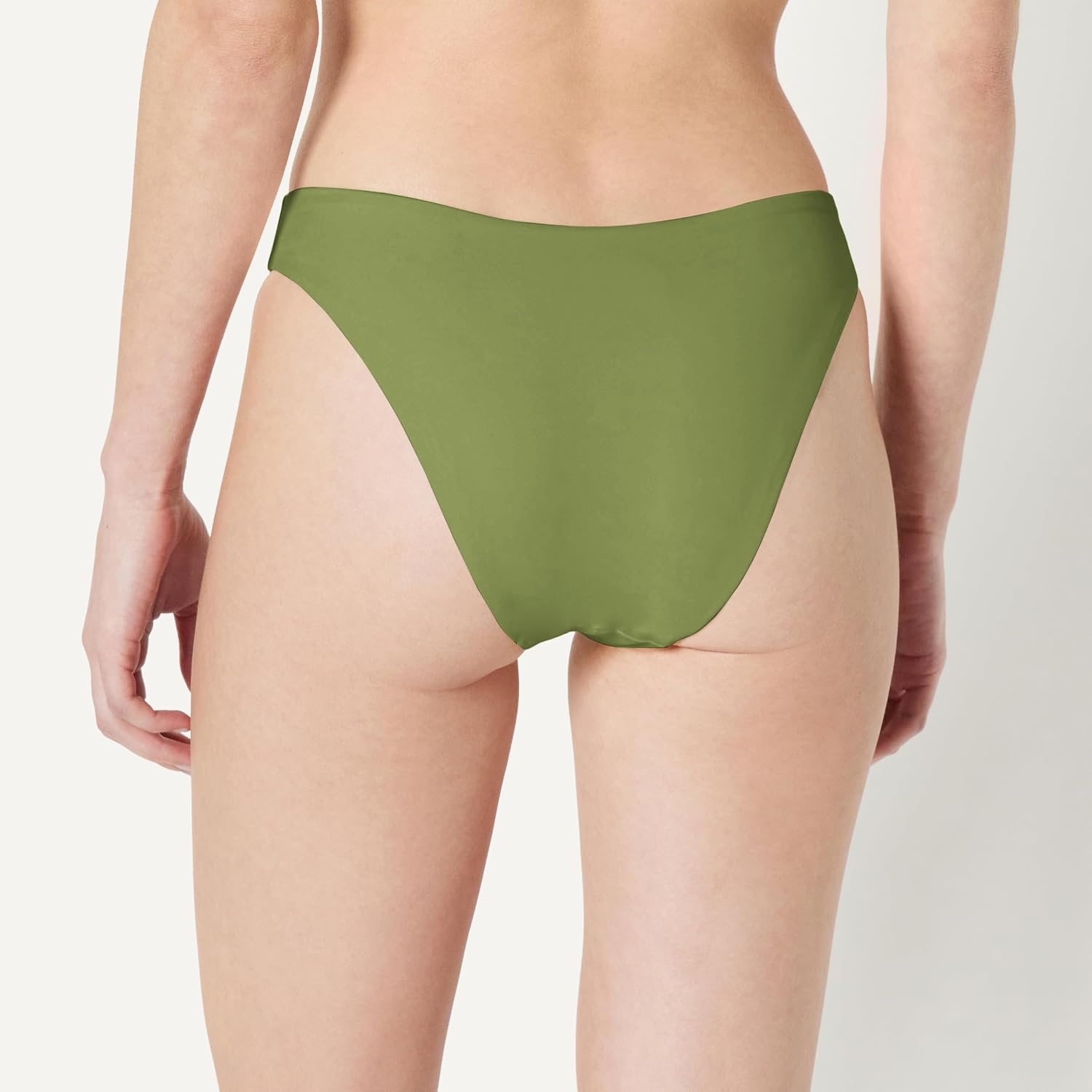 image:imageAmazon Essentials Womens HighRise HighLeg Swim Bikini BottomOlive