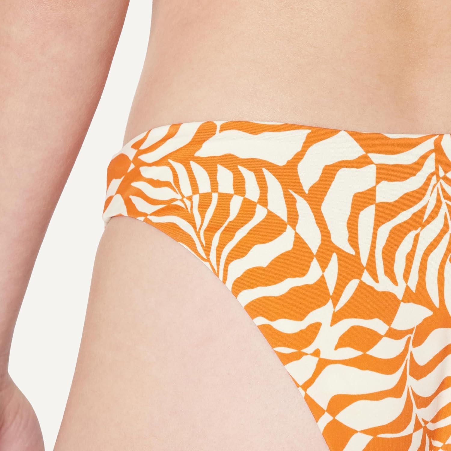 image:imageAmazon Essentials Womens HighRise HighLeg Swim Bikini BottomRust Orange Abstract Palms