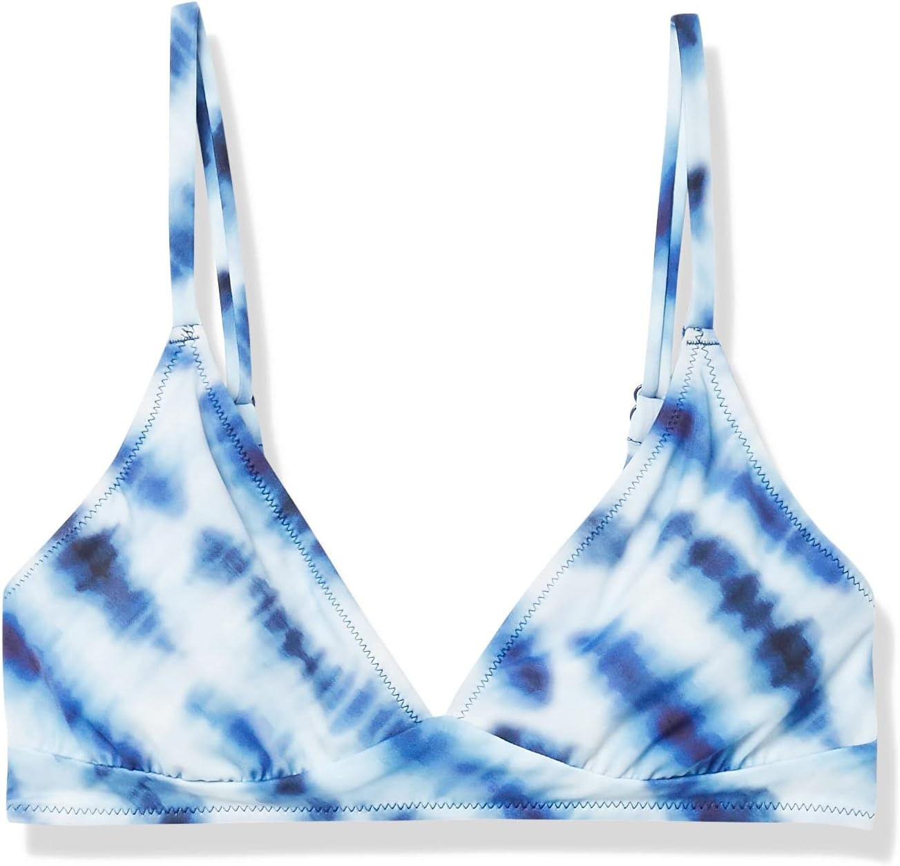 image:imageAmazon Essentials Womens LightSupport Triangle Bikini Swimsuit Top with Adjustable StrapsBlue Tie Dye