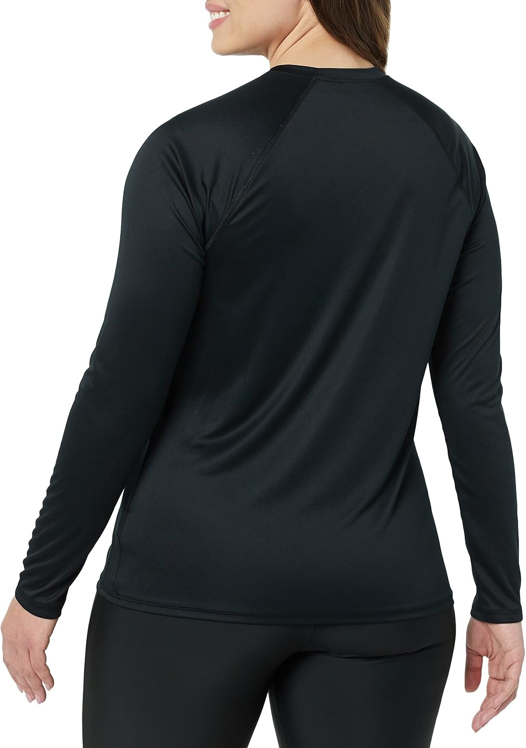 image:imageAmazon Essentials Womens Long Sleeve Rash GuardWashed Black