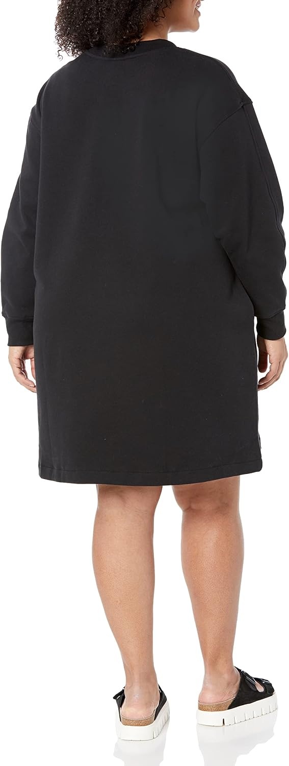 image:imageAmazon Essentials Womens Long Sleeve Sweatshirt DressBlack