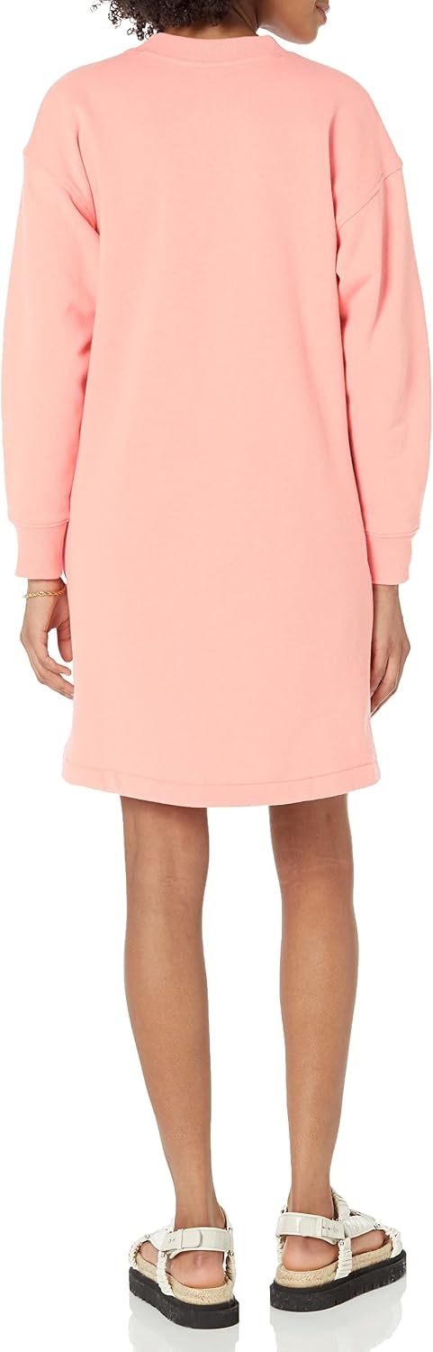 image:imageAmazon Essentials Womens Long Sleeve Sweatshirt DressPeach