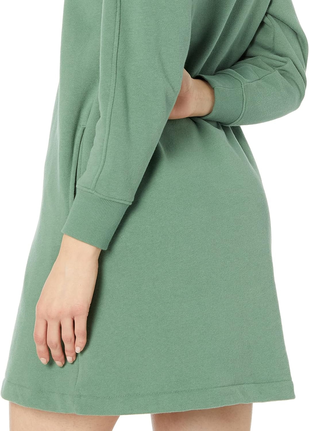 image:imageAmazon Essentials Womens Long Sleeve Sweatshirt DressSage Green