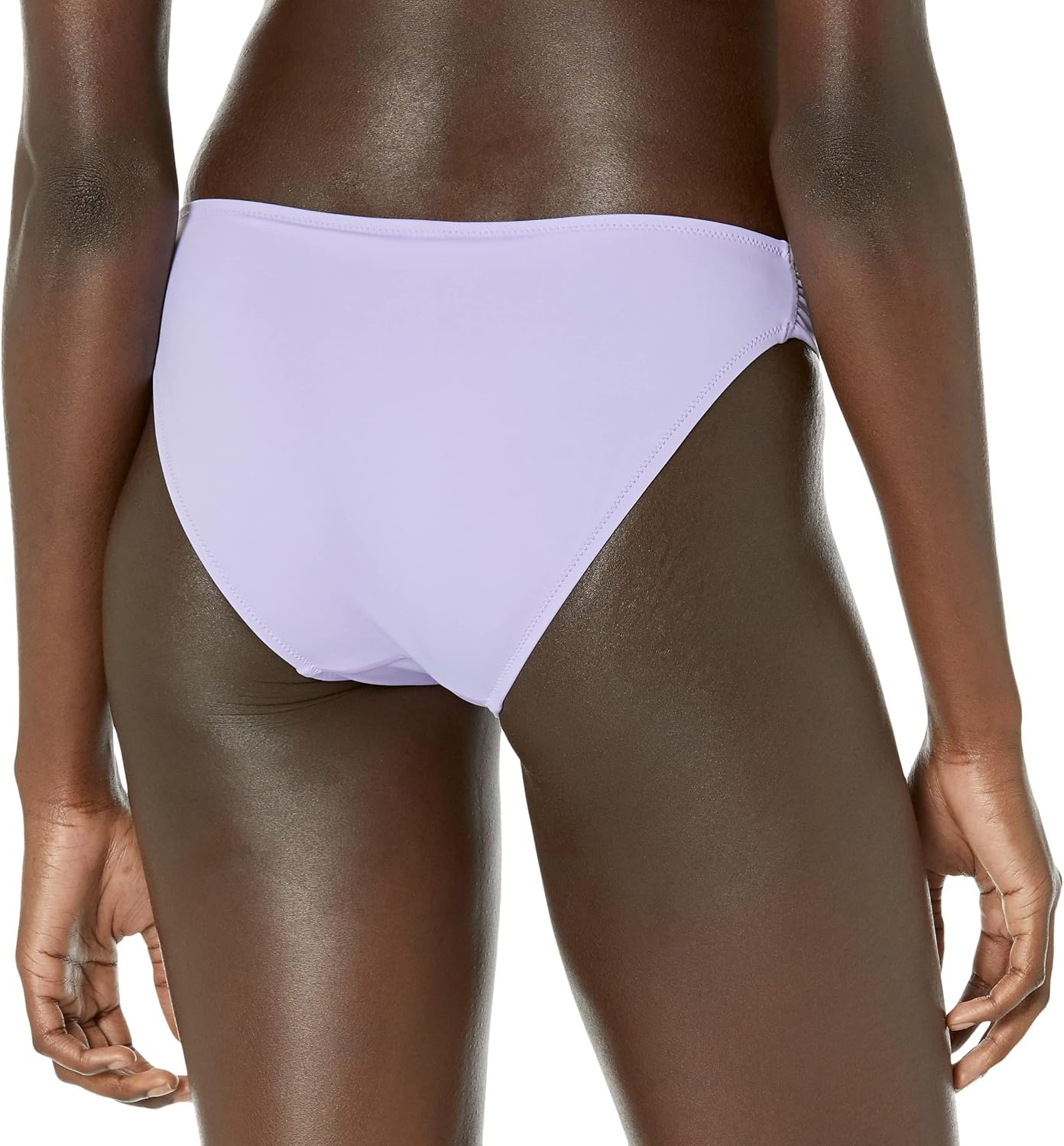 image:imageAmazon Essentials Womens Ruched Side Tab Full Coverage Bikini Swimsuit BottomLavender