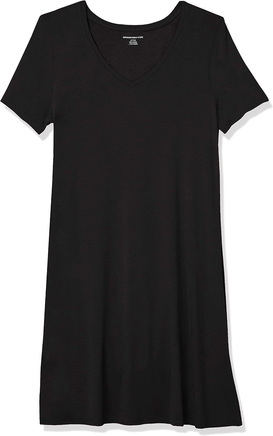 image:imageAmazon Essentials Womens ShortSleeve Scoopneck Swing DressBlack