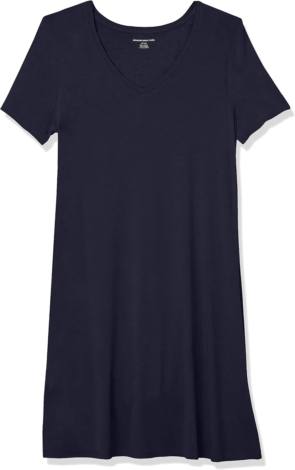 image:imageAmazon Essentials Womens ShortSleeve Scoopneck Swing DressNavy