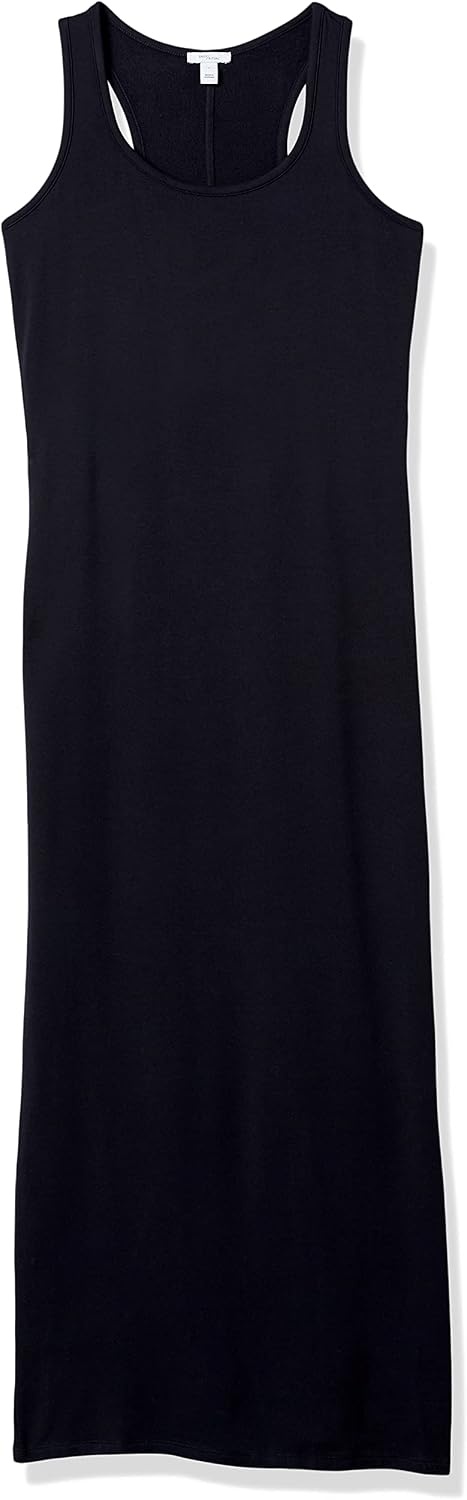 image:imageAmazon Essentials Womens Supersoft Terry Racerback Maxi Dress Previously Daily RitualNavy