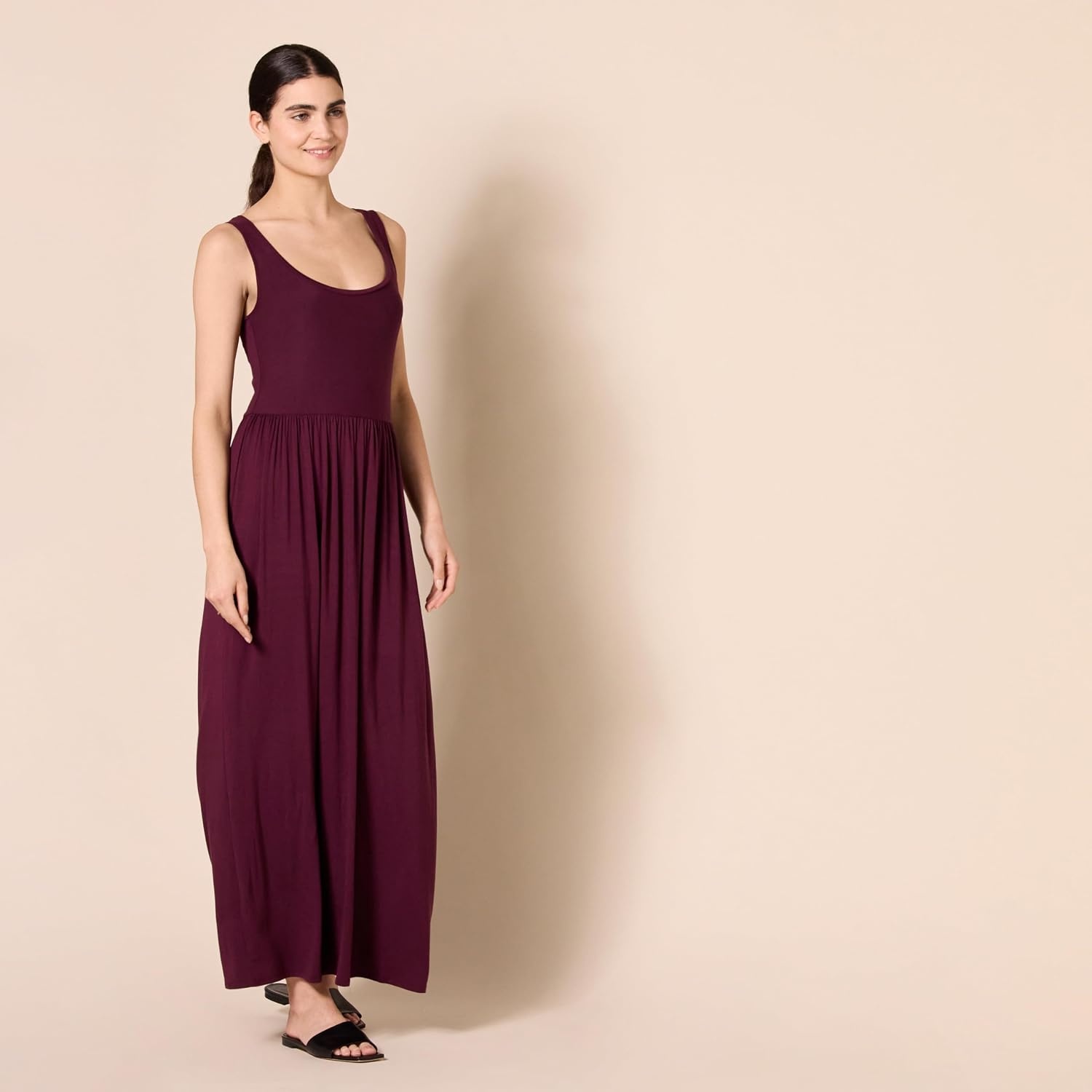 image:imageAmazon Essentials Womens Tank Maxi DressBurgundy