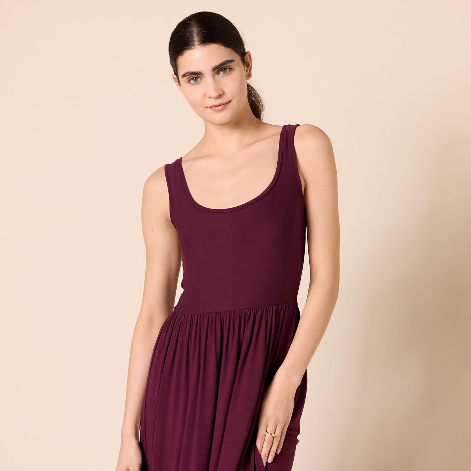 image:imageAmazon Essentials Womens Tank Maxi DressBurgundy