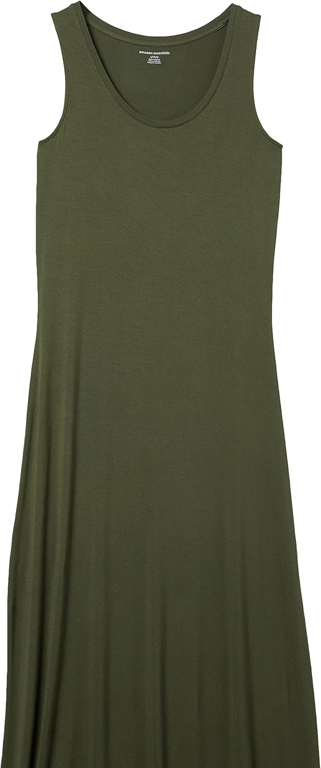 image:imageAmazon Essentials Womens Tank Maxi DressDark Olive