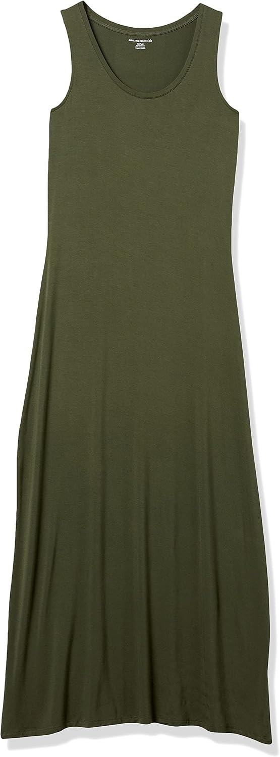 image:imageAmazon Essentials Womens Tank Maxi DressDark Olive