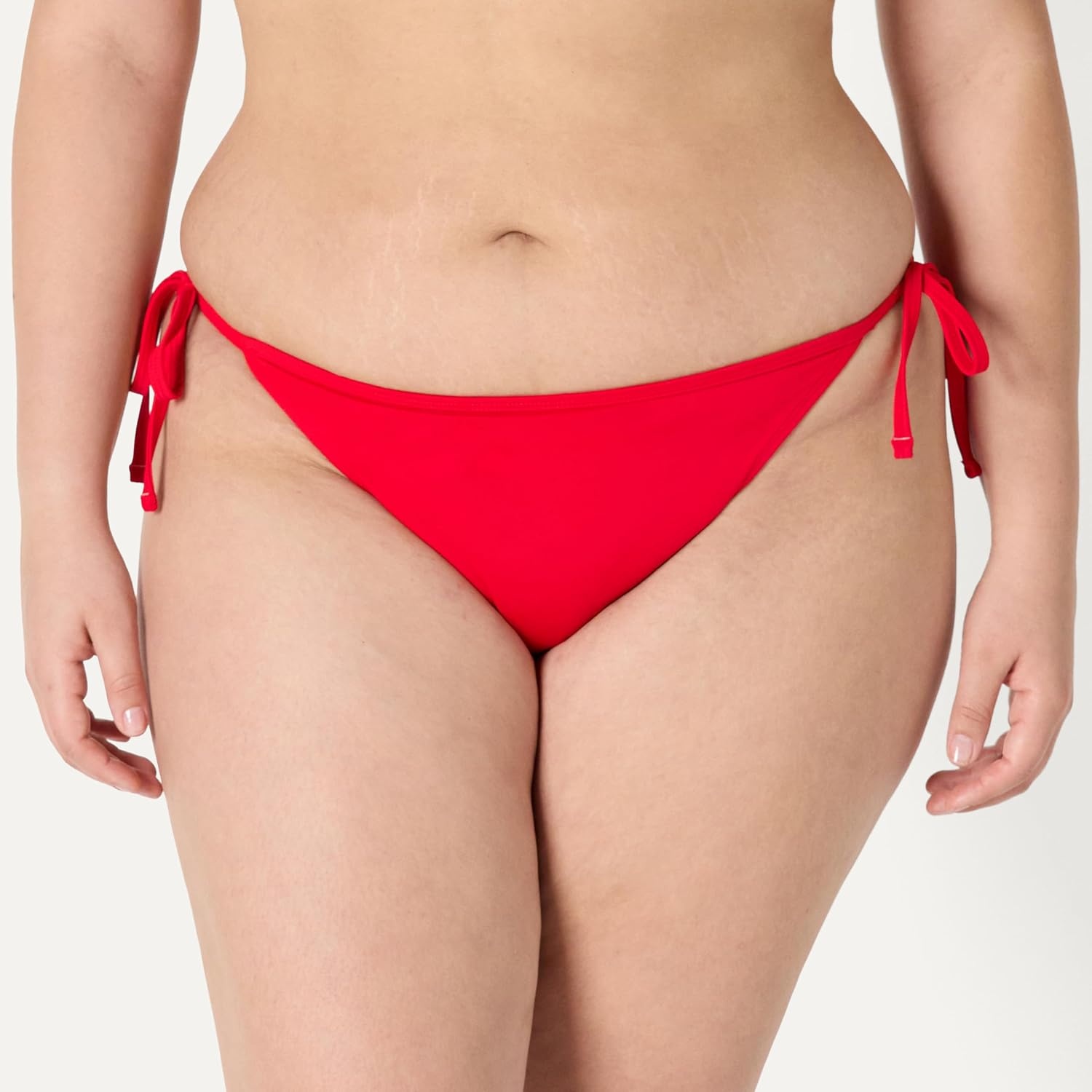 image:imageAmazon Essentials Womens Tie Side Bikini BottomBright Poppy Red