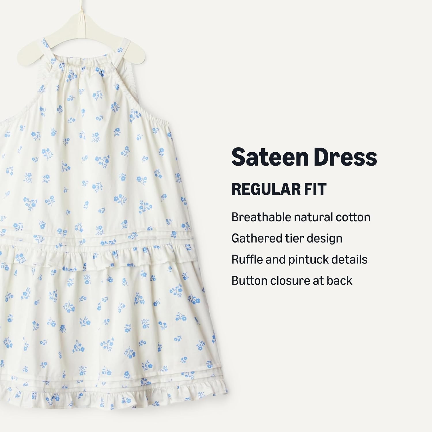 image:imageAmazon Essentials x Sofia Grainge Mommy amp Me Cotton Sateen DressesIvory Blue Floral