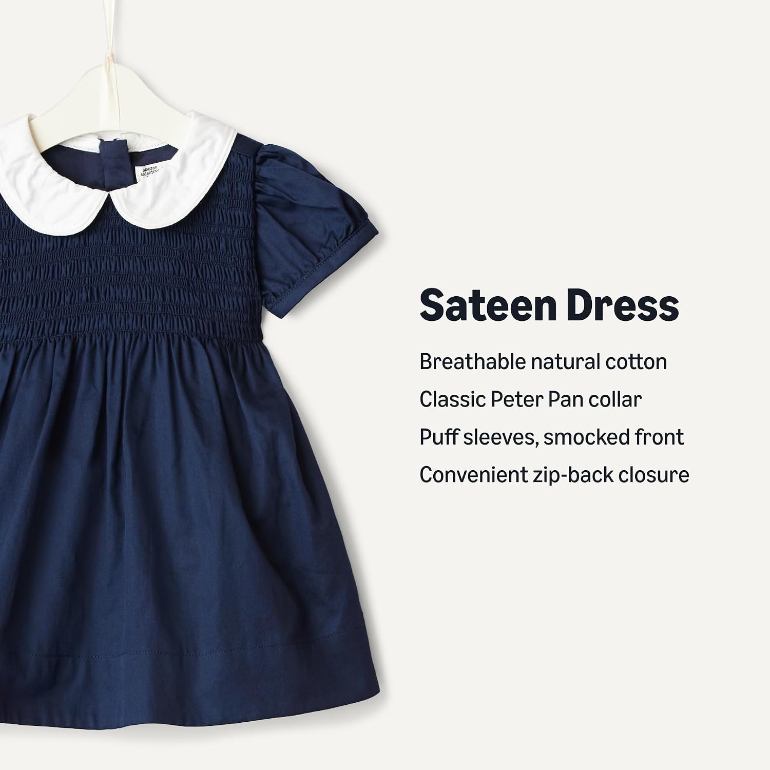 image:imageAmazon Essentials x Sofia Grainge Mommy amp Me Cotton Sateen DressesNavy