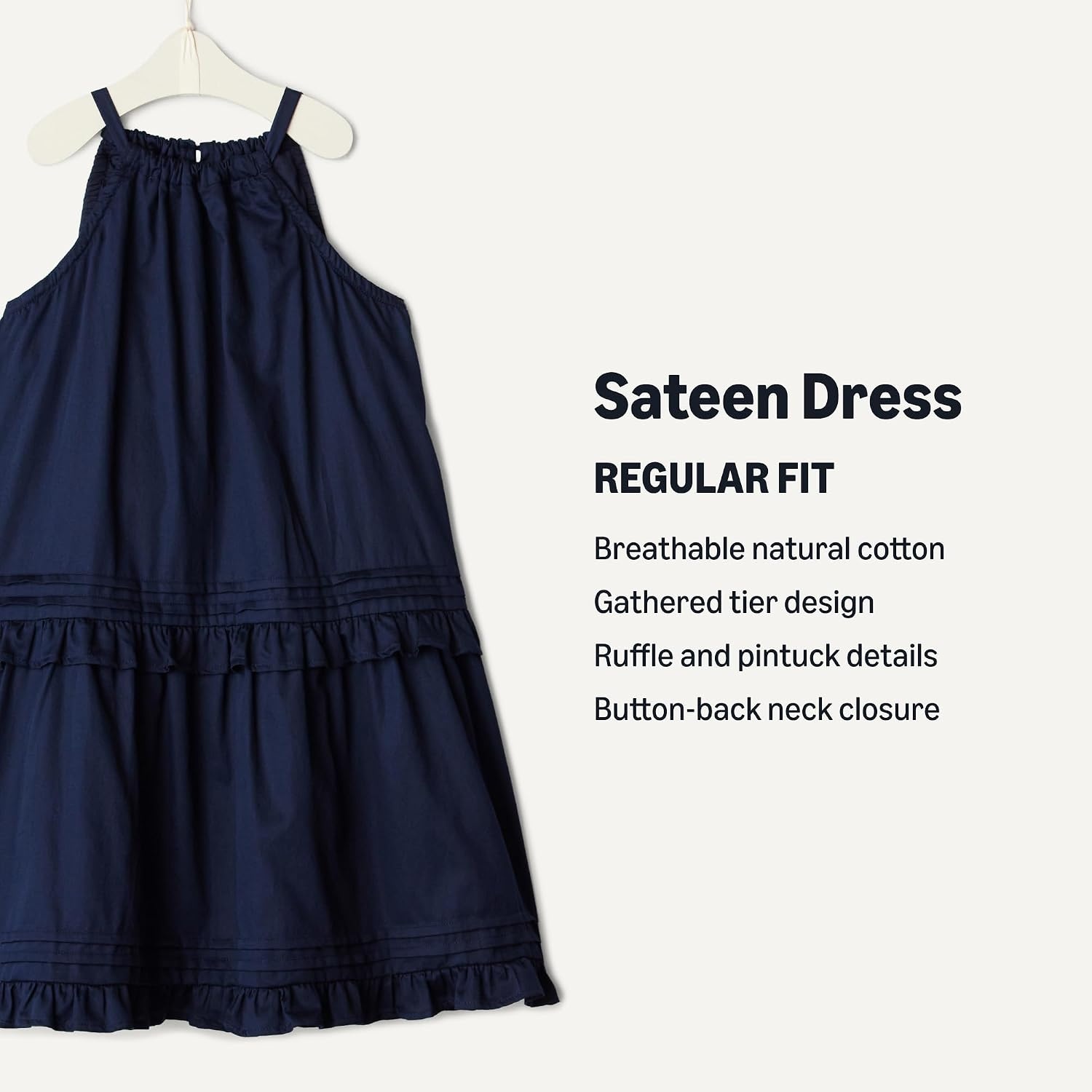 image:imageAmazon Essentials x Sofia Grainge Mommy amp Me Cotton Sateen DressesNavy