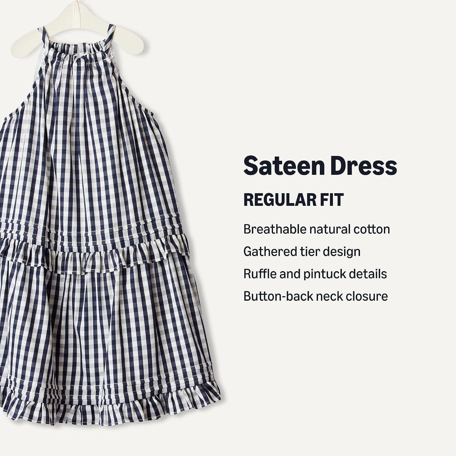 image:imageAmazon Essentials x Sofia Grainge Mommy amp Me Cotton Sateen DressesNavy Gingham