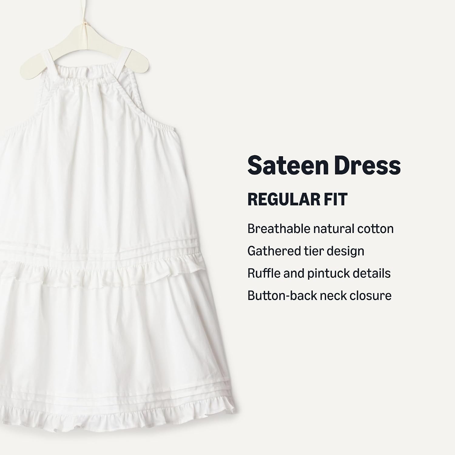 image:imageAmazon Essentials x Sofia Grainge Mommy amp Me Cotton Sateen DressesWhite