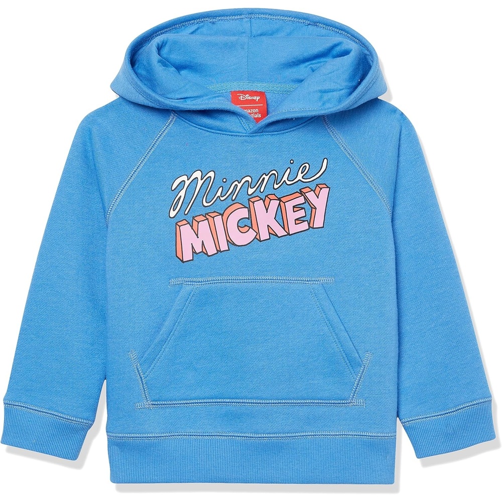 image:imageAmazon Essentials Disney Marvel Star Wars Frozen Princess Girls and Toddlers Fleece Pullover Hoodie SweatshirtBlue Minnie Mickey