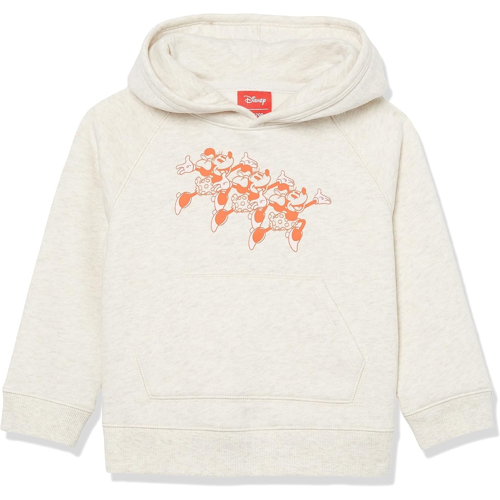 image:imageAmazon Essentials Disney  Marvel  Star Wars  Frozen  Princess Girls and Toddlers Fleece Pullover Hoodie SweatshirtMinnie Joy
