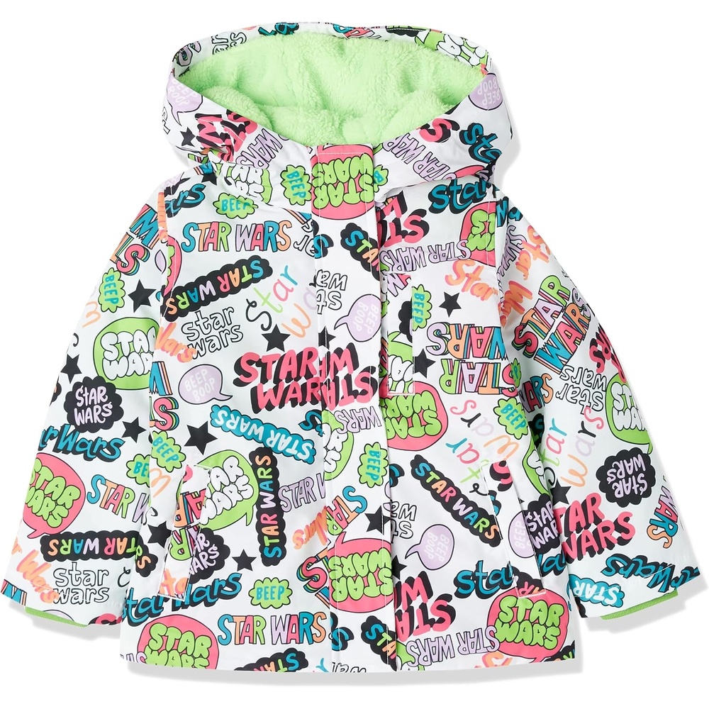 image:imageAmazon Essentials Disney Marvel Star Wars Frozen Princess Girls and Toddlers Warm Puffer Jacket CoatStar Wars Scribble