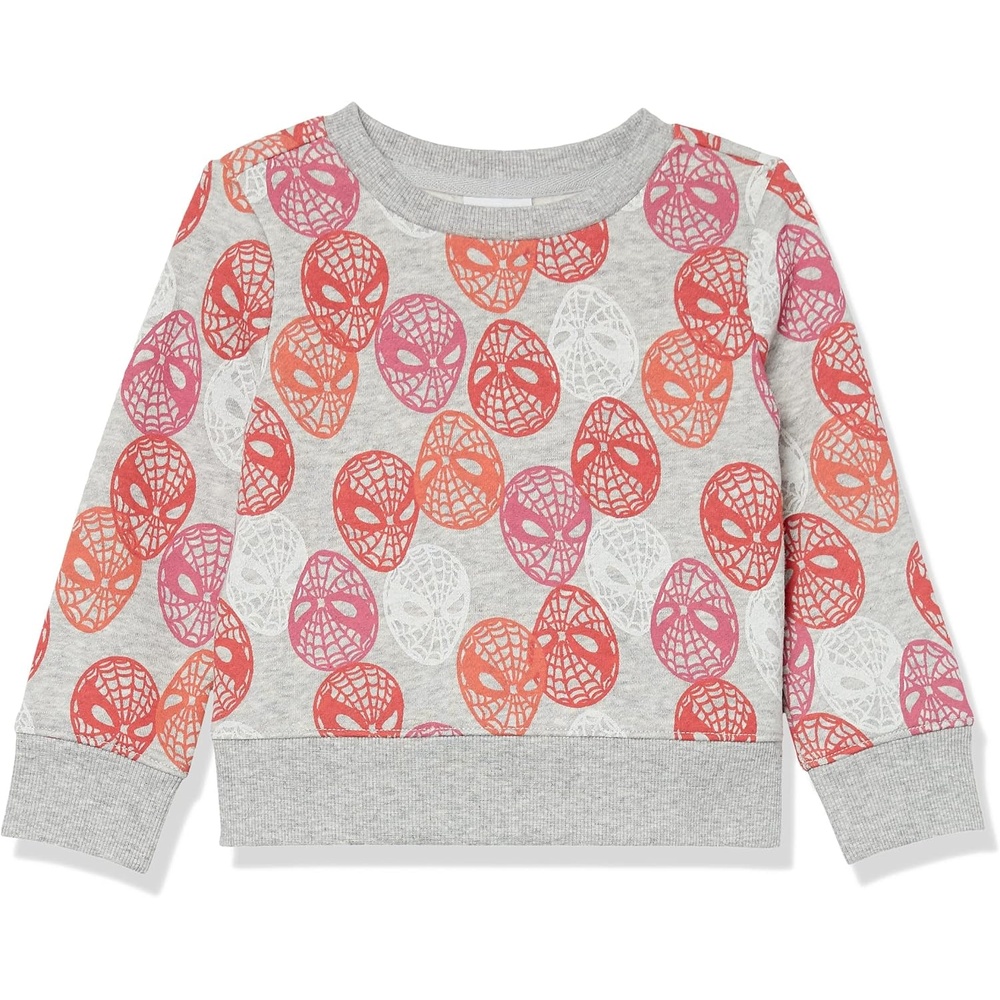 image:imageAmazon Essentials Disney Marvel Star Wars Princess Girls and Toddlers Fleece Pullover Crew SweatshirtMarvel Spiderman