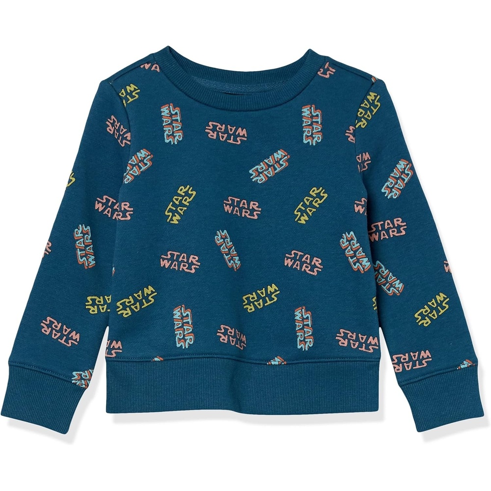 image:imageAmazon Essentials Disney Marvel Star Wars Princess Girls and Toddlers Fleece Pullover Crew SweatshirtStar Wars Logo