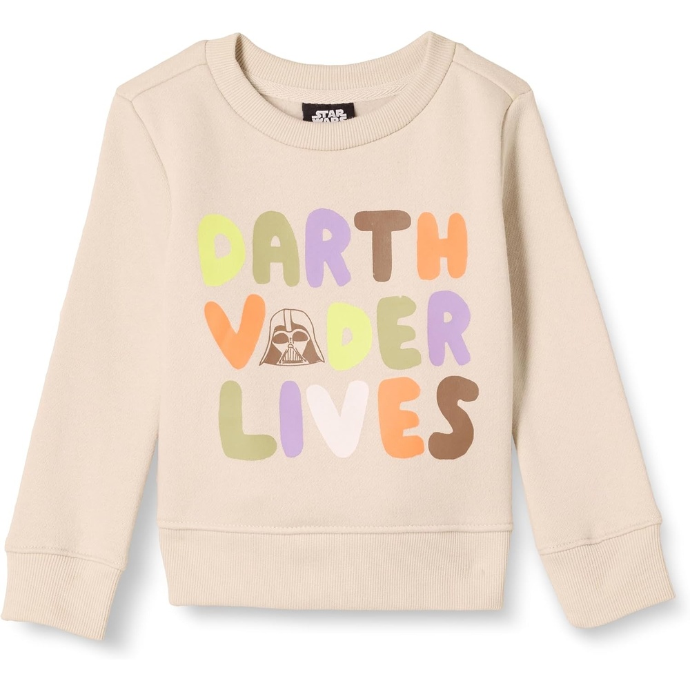 image:imageAmazon Essentials Disney Marvel Star Wars Princess Girls and Toddlers Fleece Pullover Crew SweatshirtStar Wars Vader