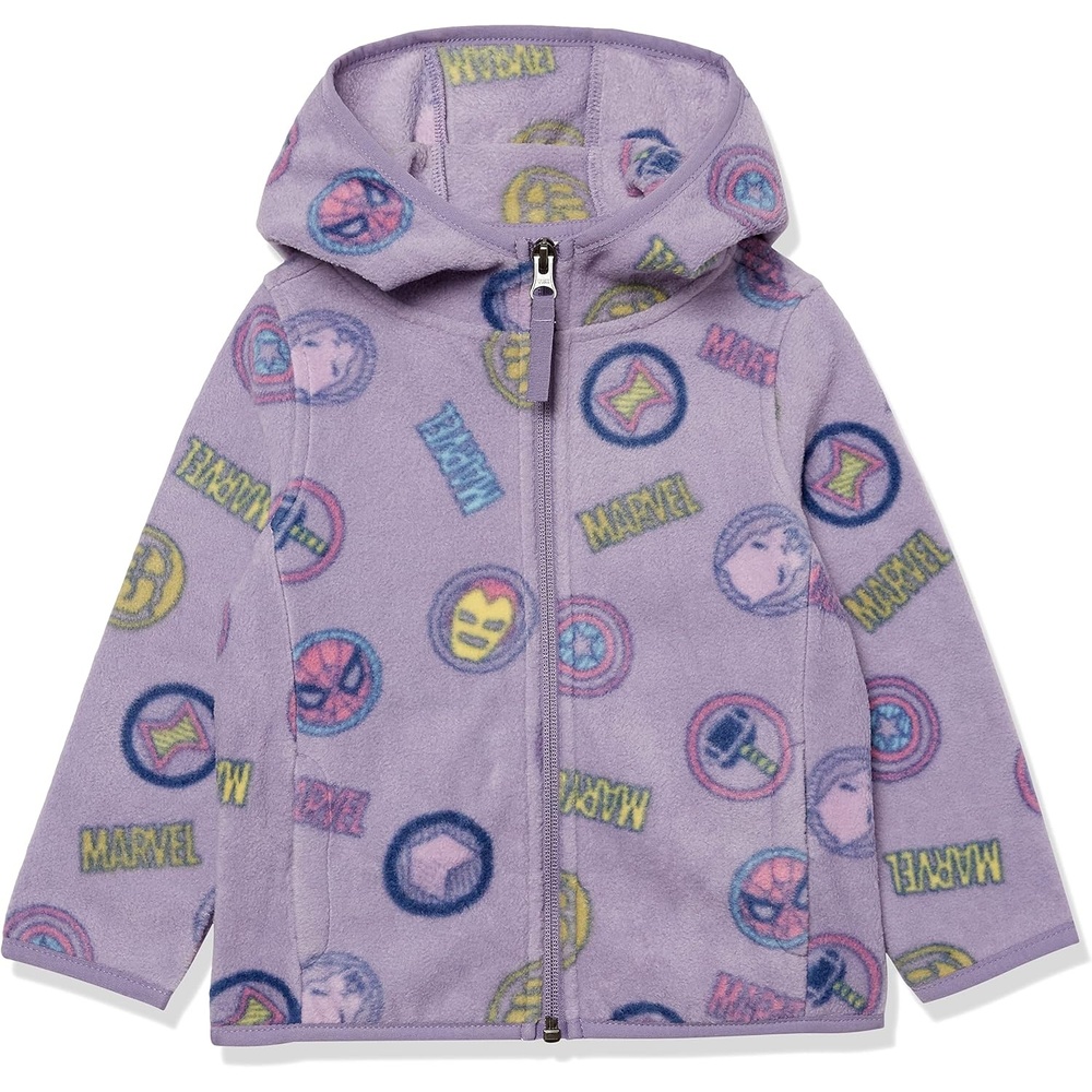 image:imageAmazon Essentials Disney Marvel Star Wars Princess Girls and Toddlers Polar Fleece FullZip Hooded JacketMarvel Logo