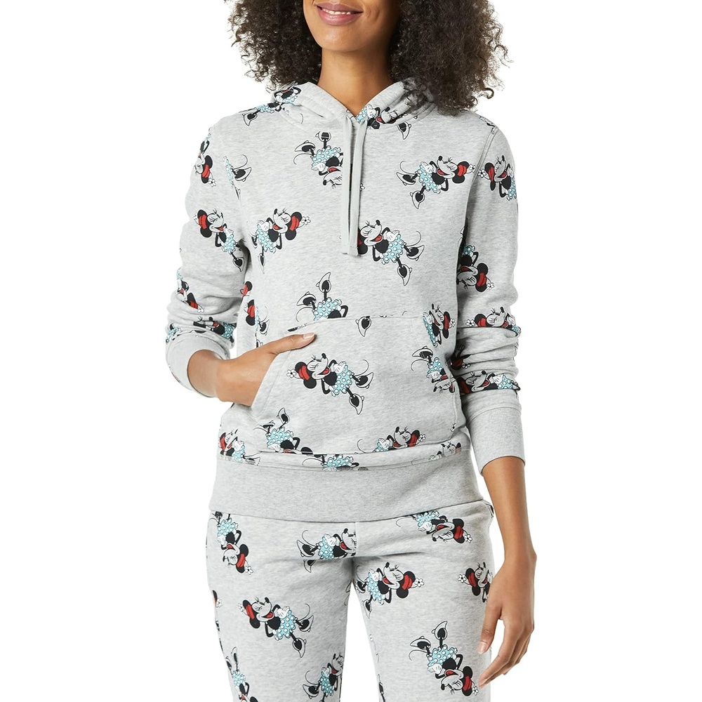 image:imageAmazon Essentials Disney Marvel Star Wars Princess Womens Fleece Hooded Pullover Sweatshirts Available in Plus SizeMinnie Icons