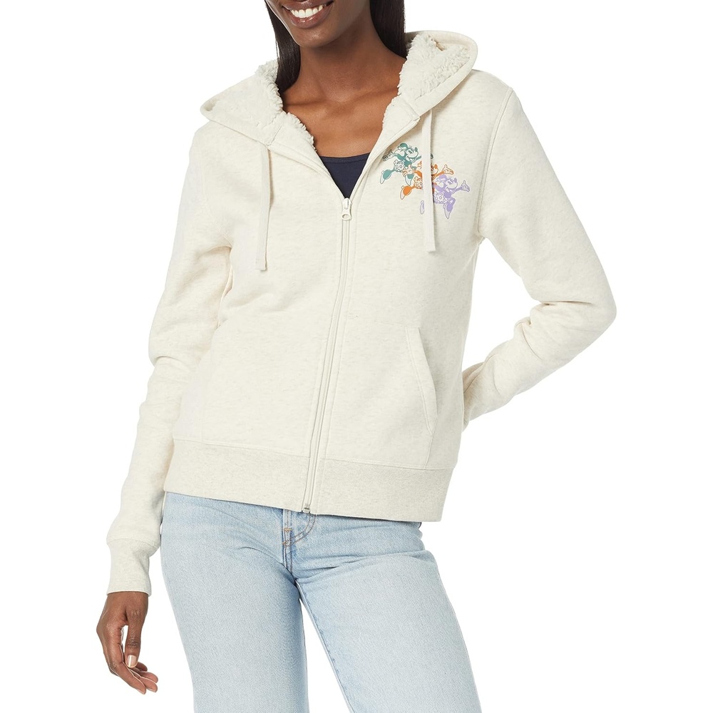 image:imageAmazon Essentials Disney Marvel Star Wars Princess Womens Fleece SherpaLined FullZip Hooded SweatshirtDancing Minnie