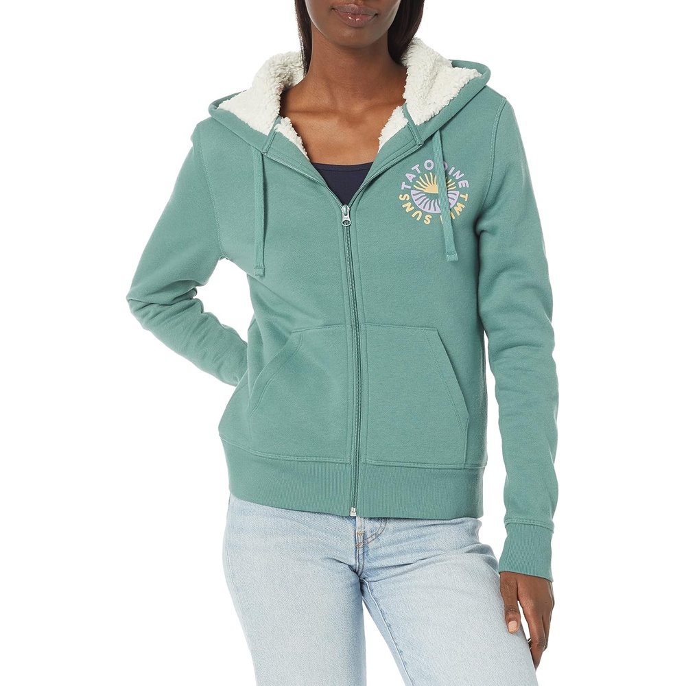 image:imageAmazon Essentials Disney Marvel Star Wars Princess Womens Fleece SherpaLined FullZip Hooded SweatshirtStar Wars Tatooine Sun