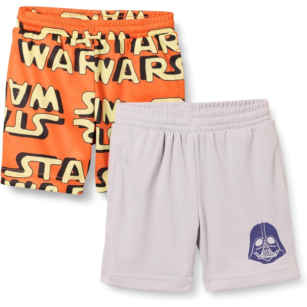 image:imageAmazon Essentials Disney Marvel Star Wars Boys and Toddlers Active Mesh Basketball Gym Shorts Pack of 2Star Wars Rebel Logo