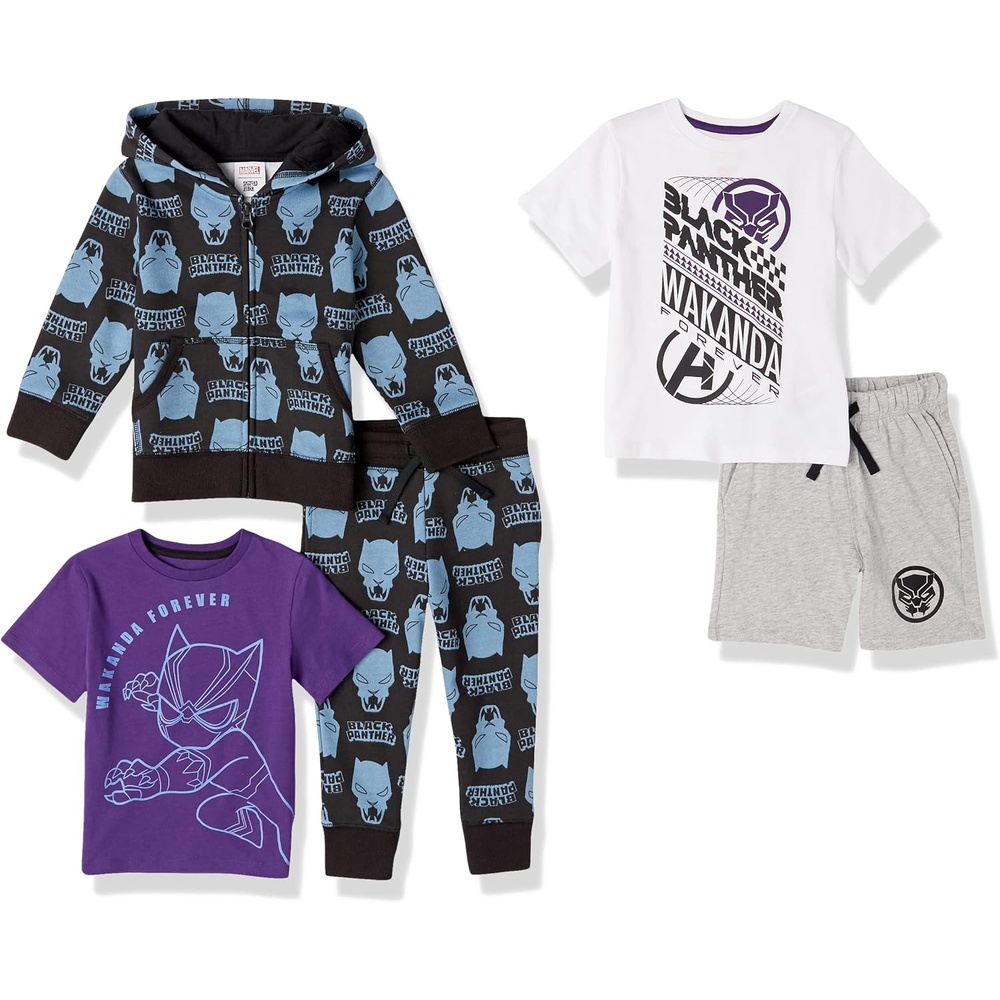 image:imageAmazon Essentials Disney Marvel Star Wars Boys and Toddlers Outfit Sets Pack of 5Marvel Black Panther