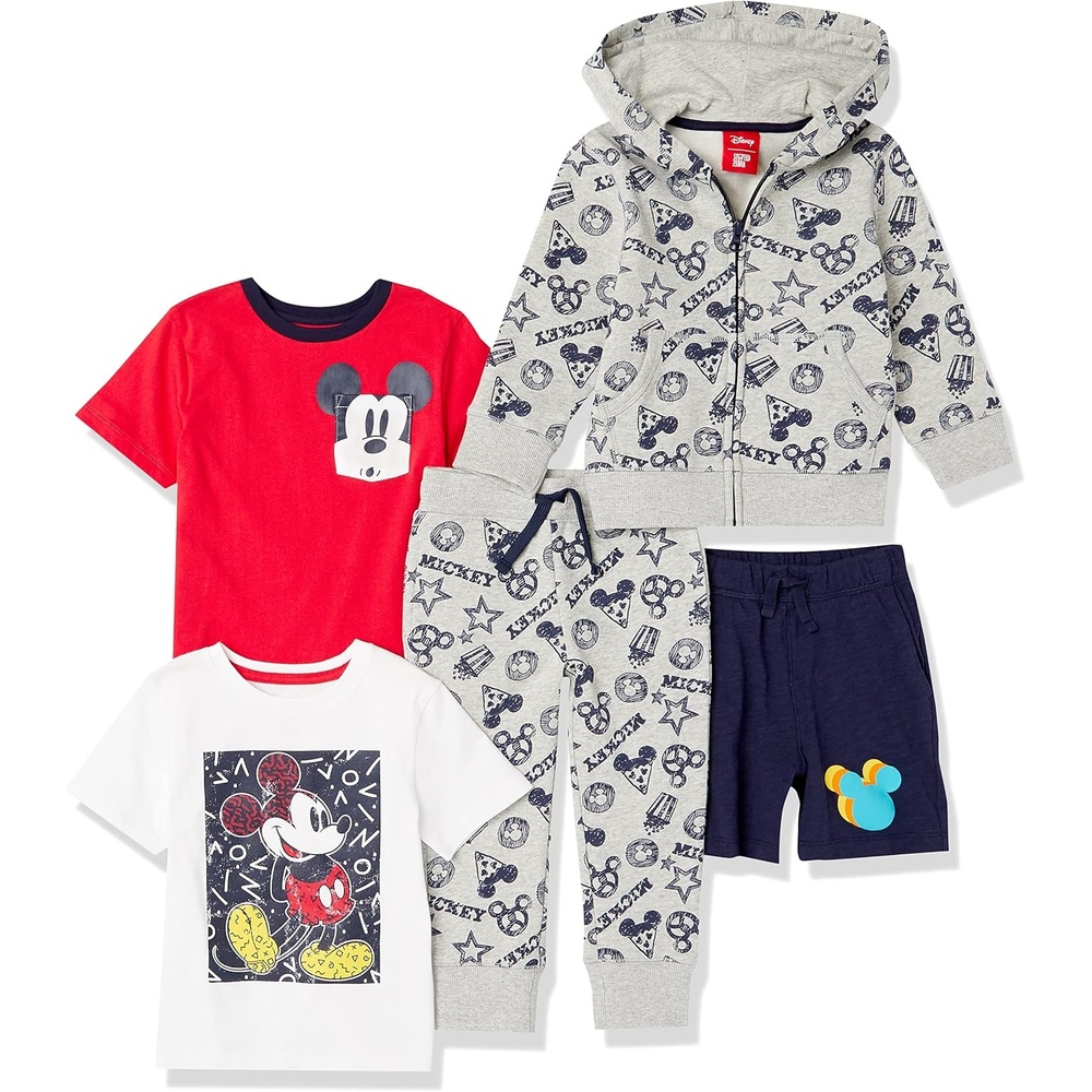 image:imageAmazon Essentials Disney Marvel Star Wars Boys and Toddlers Outfit Sets Pack of 5Mickey Snacks