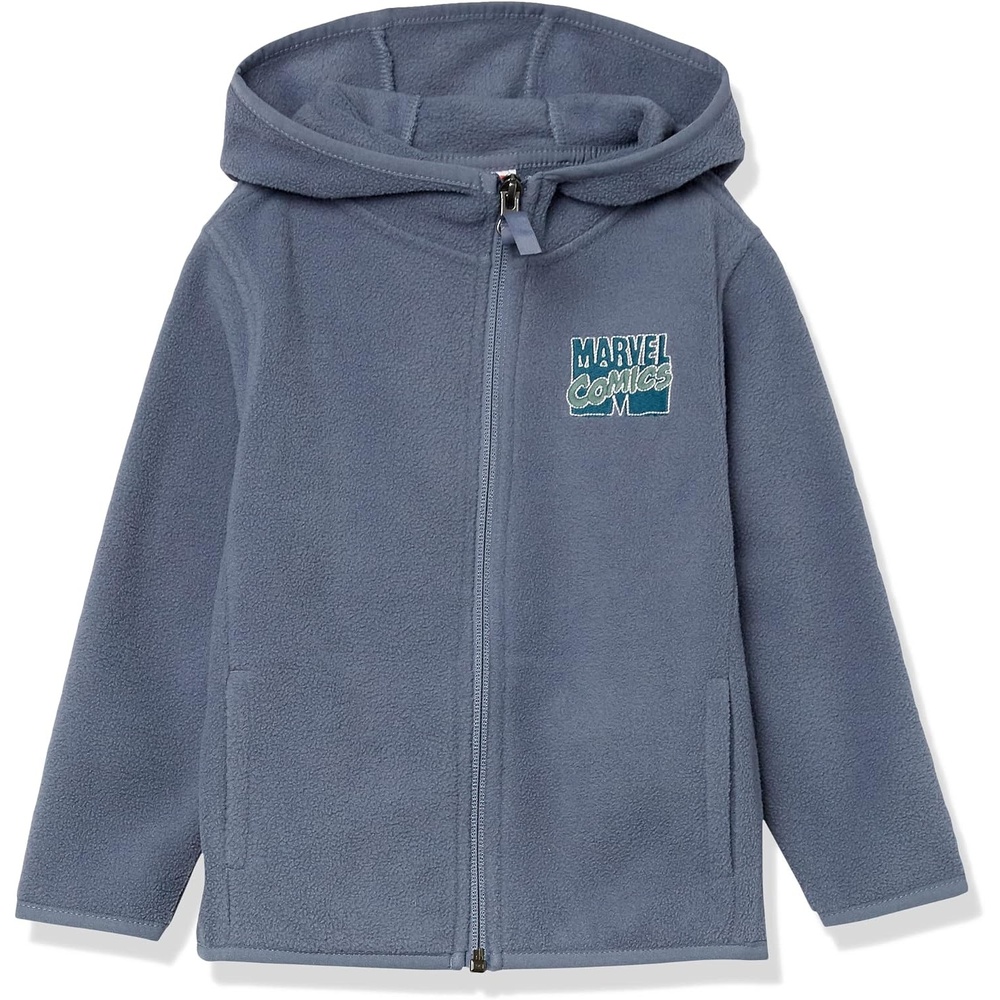 image:imageAmazon Essentials Disney Marvel Star Wars Boys and Toddlers Polar Fleece FullZip Hooded Outerwear JacketMarvel Comics Logo