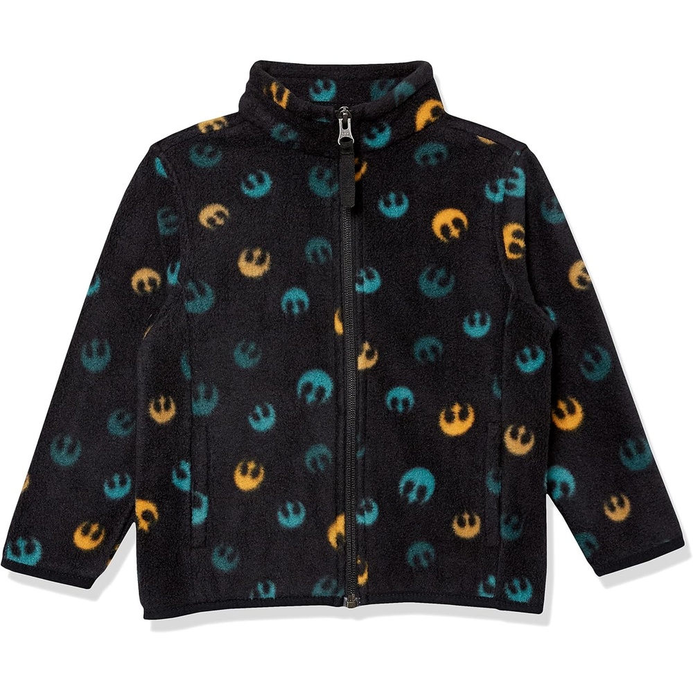 image:imageAmazon Essentials Disney Marvel Star Wars Boys and Toddlers Polar Fleece FullZip Mock Winter Outerwear JacketsBlack Star Wars