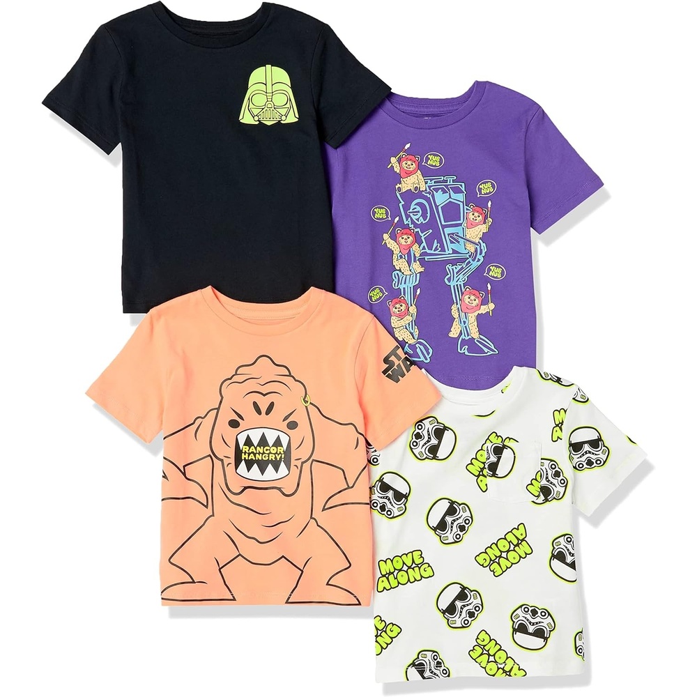 image:imageAmazon Essentials Disney Marvel Star Wars Boys and Toddlers ShortSleeve TShirtsStar Wars Move Along