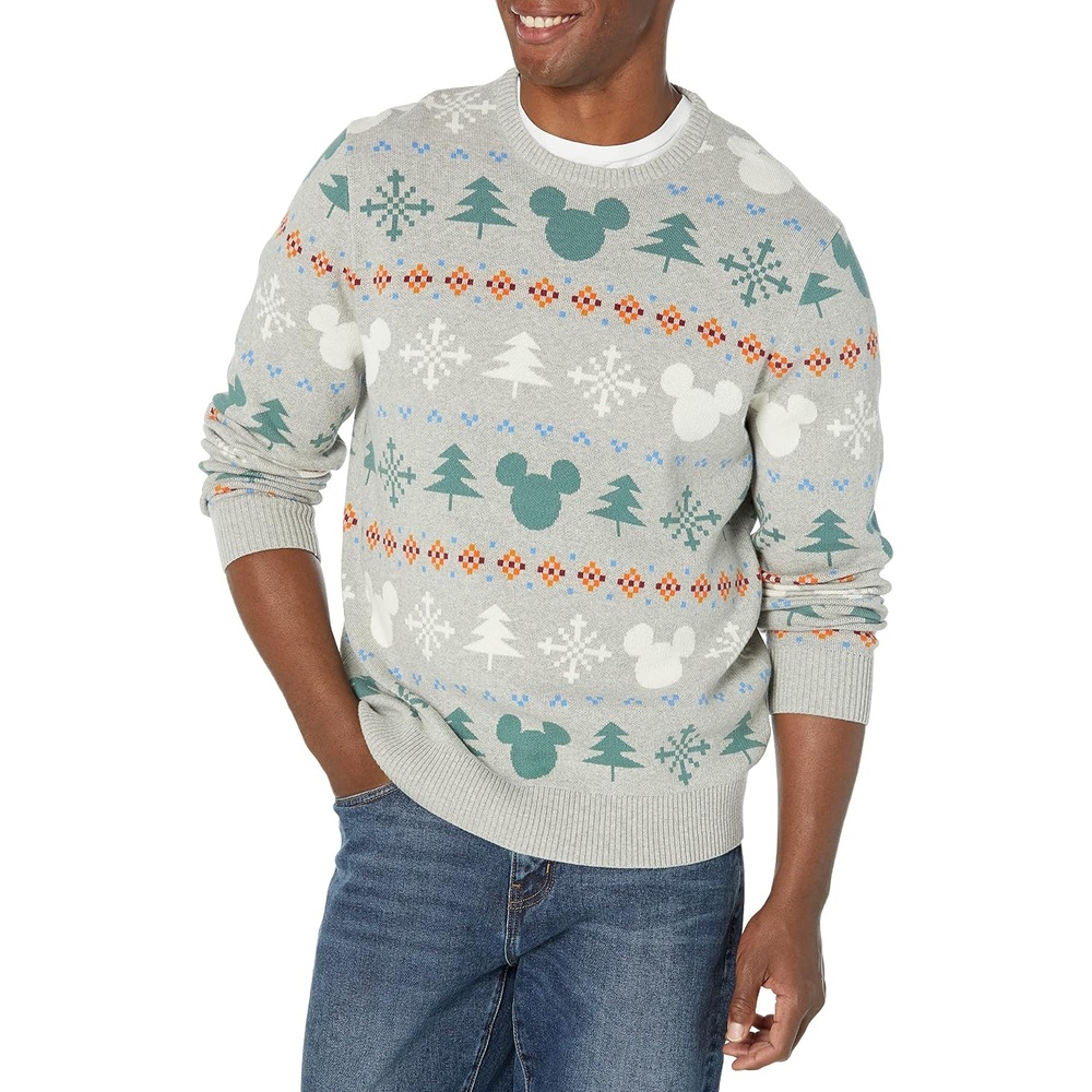 image:imageAmazon Essentials Disney Marvel Star Wars Mens Crewneck Pullover SweatersMickey Fair Isle Mens