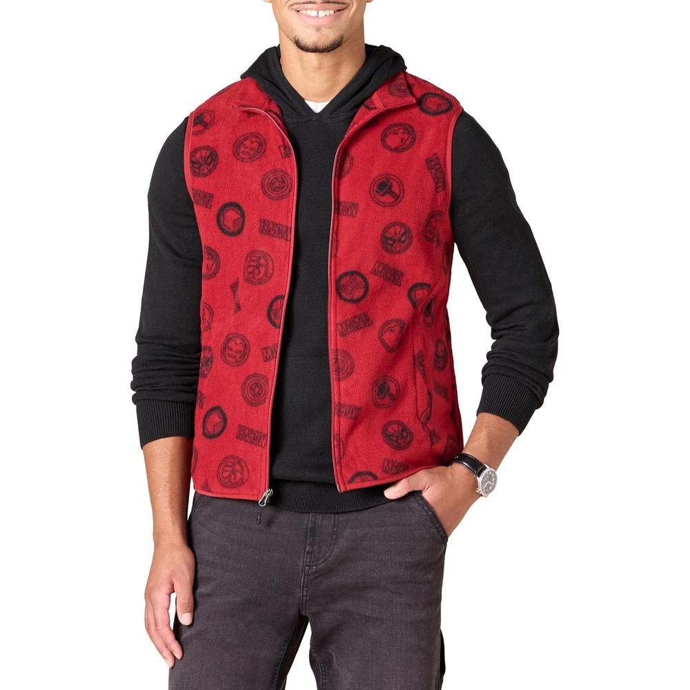 image:imageAmazon Essentials Disney Marvel Star Wars Mens Insulated Polar Fleece VestsMarvel Logo