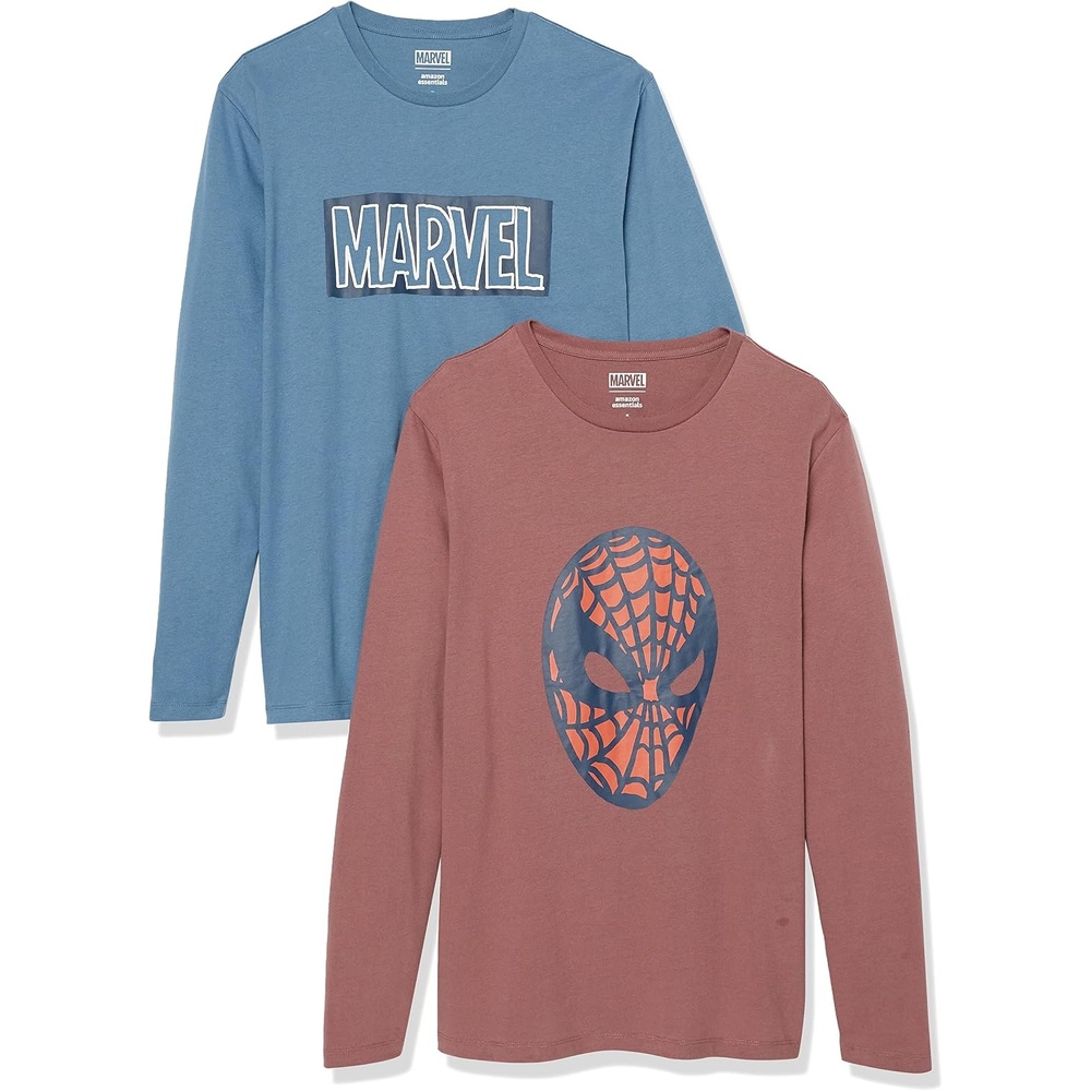 image:imageAmazon Essentials Disney Marvel Star Wars Mens LongSleeve TShirts 29 LengthMarvel Spiderman