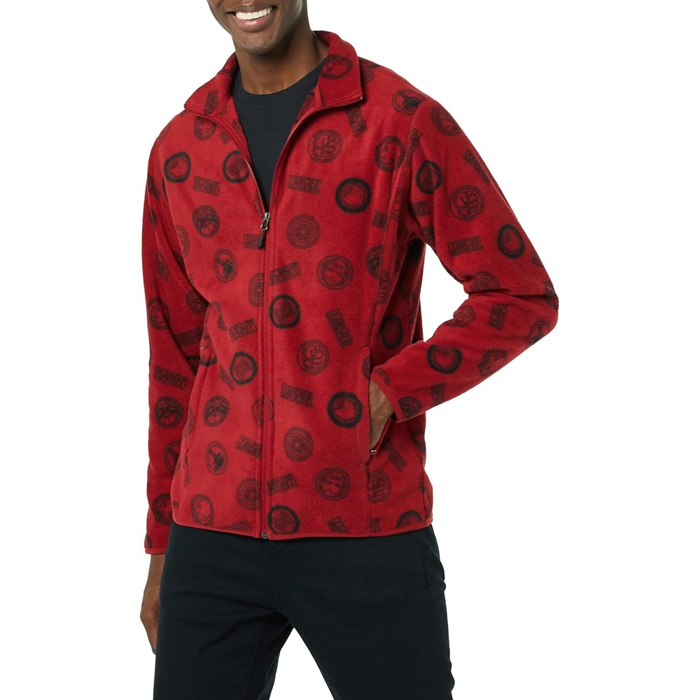 image:imageAmazon Essentials Disney Marvel Star Wars Mens Polar Fleece FullZip Mock Insulated Outerwear JacketsMarvel Logo