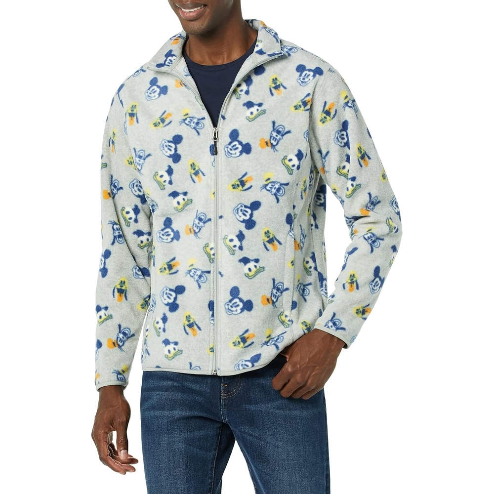 image:imageAmazon Essentials Disney Marvel Star Wars Mens Polar Fleece FullZip Mock Insulated Outerwear JacketsMickey and Friends