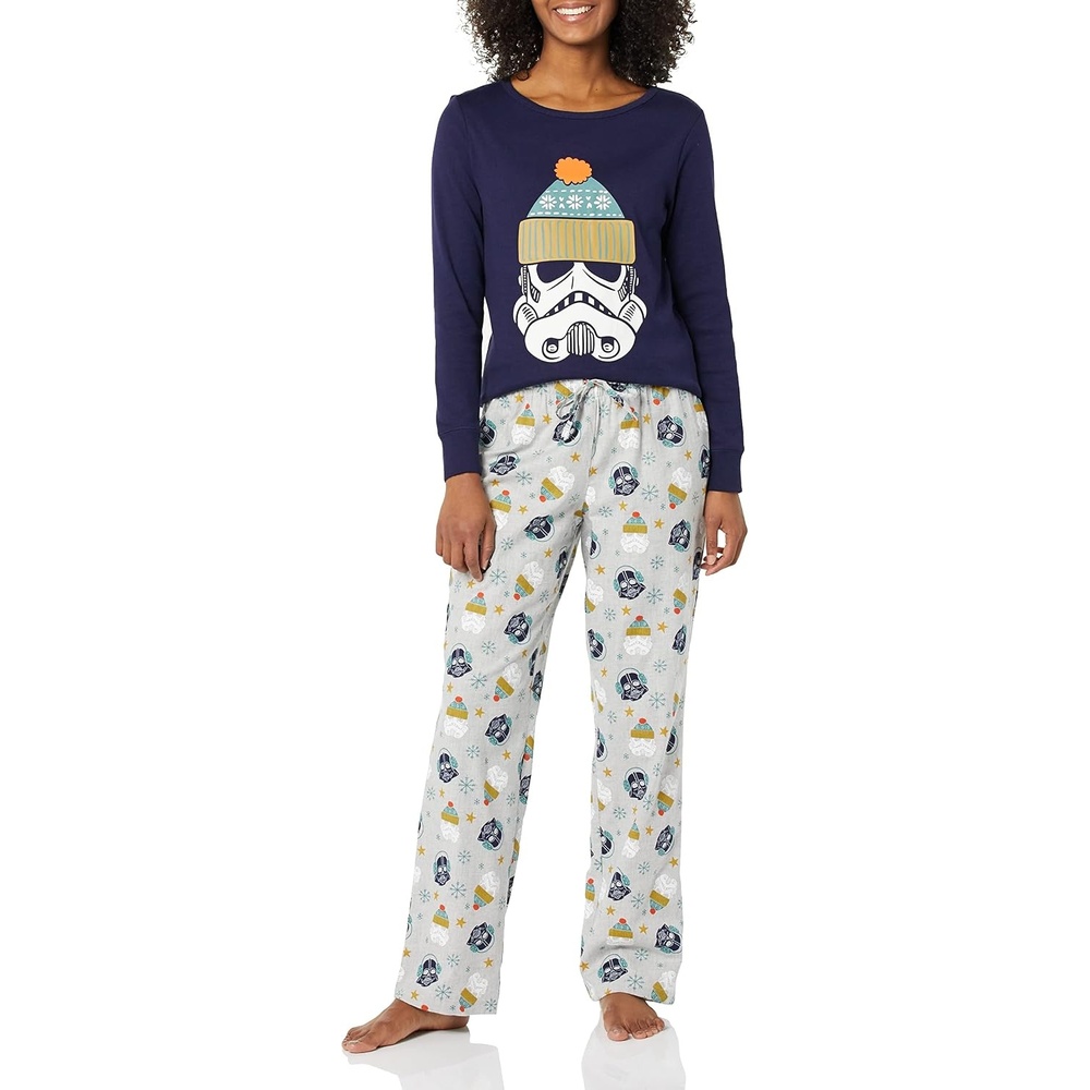 image:imageAmazon Essentials Disney Marvel Star Wars Womens Flannel Pajama Sleep Sets PJs Pants NightwearStar Wars Winter Womens