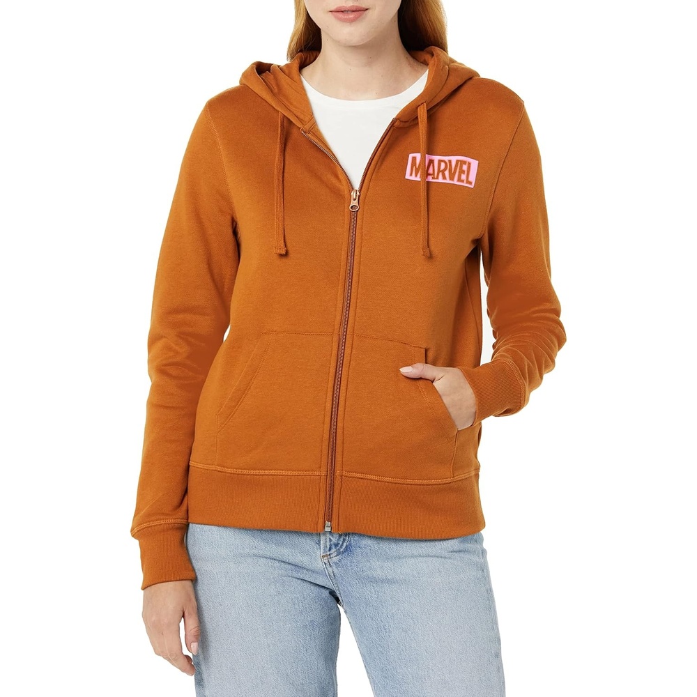 image:imageAmazon Essentials Disney Marvel Star Wars Womens Fleece FullZip Hoodie Sweatshirts Available in Plus SizeMarvel Logo