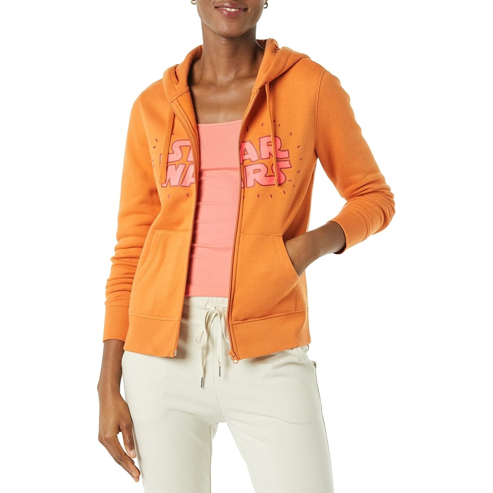 image:imageAmazon Essentials Disney Marvel Star Wars Womens Fleece FullZip Hoodie Sweatshirts Available in Plus SizeStar Wars Logo